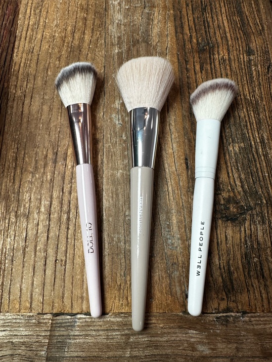 Other - Neutral Makeup Brush Set – Pink, Taupe, and White Powder Brushes